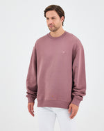 Unisex Gül Kurusu Nakışlı Bisiklet Yaka Organik Pamuk Oversize Sweatshirt