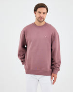Unisex Gül Kurusu Nakışlı Bisiklet Yaka Organik Pamuk Oversize Sweatshirt