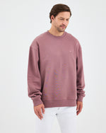 Unisex Gül Kurusu Nakışlı Bisiklet Yaka Organik Pamuk Oversize Sweatshirt