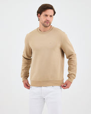Unisex Kum Beji Nakışlı Organik Pamuk Standart Kalıp Sweatshirt