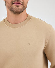 Unisex Kum Beji Nakışlı Organik Pamuk Standart Kalıp Sweatshirt