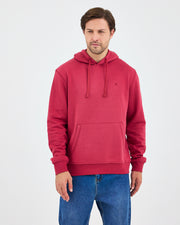 Unisex Bordo Nakışlı Kapüşonlu Organik Pamuk Recycled Polyester Standart Kalıp Sweatshirt