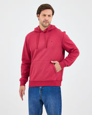 Unisex Bordo Nakışlı Kapüşonlu Organik Pamuk Recycled Polyester Standart Kalıp Sweatshirt