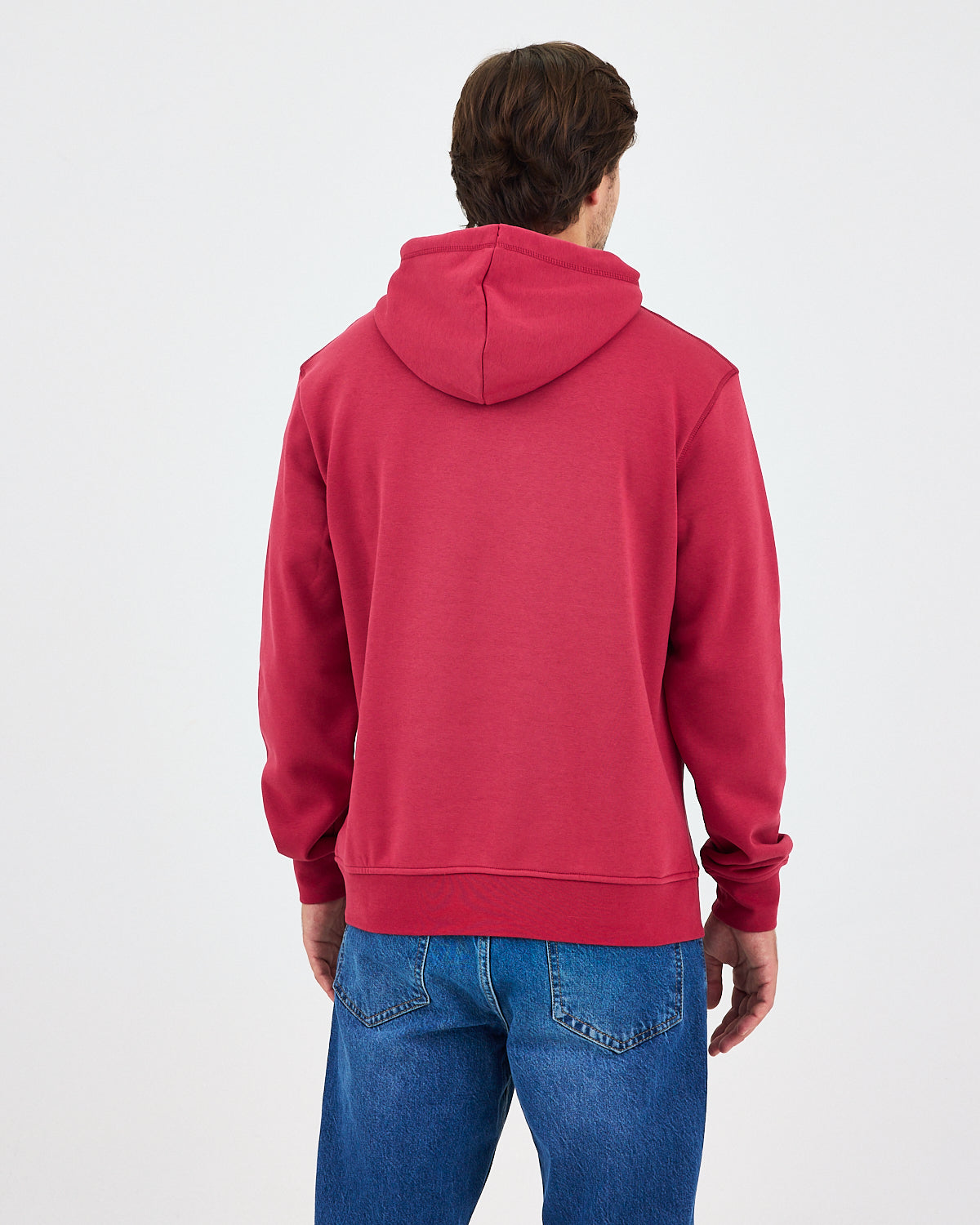 Unisex Bordo Nakışlı Kapüşonlu Organik Pamuk Recycled Polyester Standart Kalıp Sweatshirt