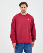 Unisex White Logo Organic Cotton Crew Neck Relaxed Fit Sweatshirt-1031153