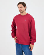 Unisex White Logo Organic Cotton Crew Neck Relaxed Fit Sweatshirt-1031153
