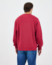 Unisex White Logo Organic Cotton Crew Neck Relaxed Fit Sweatshirt-1031153