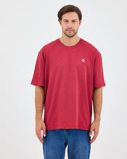 Unisex White Appliqué Logo Detail Oversize Organic Cotton T-Shirt -10305R16