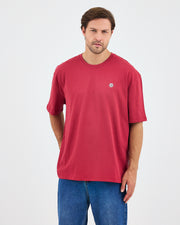 Unisex White Appliqué Logo Detail Oversize Organic Cotton T-Shirt -10305R16