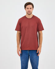 Unisex Gül Kurusu Nakış Standart Kalıp Organik Pamuk Bisiklet Yaka T-Shirt