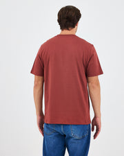 Unisex Gül Kurusu Nakış Standart Kalıp Organik Pamuk Bisiklet Yaka T-Shirt