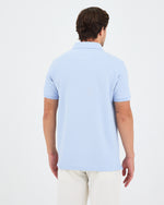 Erkek Açık Mavi Nakışlı Standart Kalıp BCI Sertifikalı Polo Yaka T-Shirt