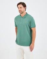 Men's Orange Embroidered Standard Fit Organic Cotton Polo T-Shirt - 1020840