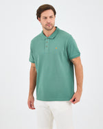 Men's Orange Embroidered Standard Fit Organic Cotton Polo T-Shirt - 1020840