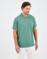 Men's Orange Embroidered Standard Fit Organic Cotton Polo T-Shirt - 1020840