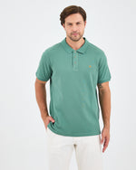Men's Orange Embroidered Standard Fit Organic Cotton Polo T-Shirt - 1020840