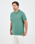 Men's Orange Embroidered Standard Fit Organic Cotton Polo T-Shirt - 1020840