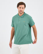 Men's Orange Embroidered Standard Fit Organic Cotton Polo T-Shirt - 1020840
