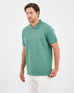 Men's Orange Embroidered Standard Fit Organic Cotton Polo T-Shirt - 1020840