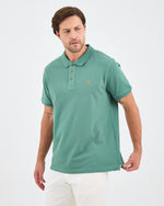 Men's Orange Embroidered Standard Fit Organic Cotton Polo T-Shirt - 1020840