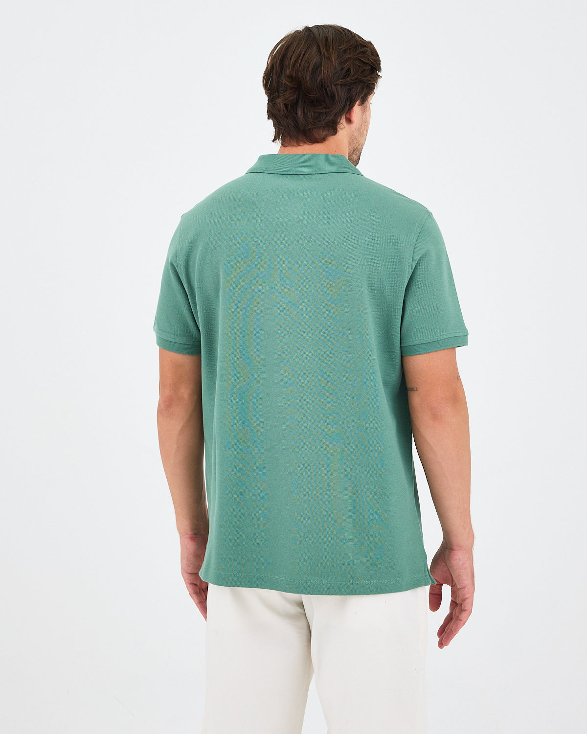 Men's Orange Embroidered Standard Fit Organic Cotton Polo T-Shirt - 1020840