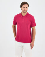 Men's Blue Embroidered Standard Fit Organic Cotton Polo Neck T-Shirt-1020816
