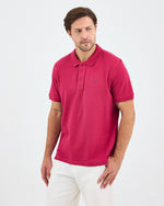 Men's Blue Embroidered Standard Fit Organic Cotton Polo Neck T-Shirt-1020816