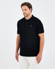 Men's Silver Embroidered Standard Fit Organic Cotton Polo Neck T-Shirt -1020803