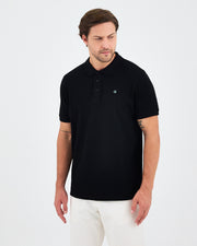 Men's Silver Embroidered Standard Fit Organic Cotton Polo Neck T-Shirt -1020803