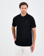 Men's Silver Embroidered Standard Fit Organic Cotton Polo Neck T-Shirt -1020803