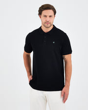 Men's Silver Embroidered Standard Fit Organic Cotton Polo Neck T-Shirt -1020803