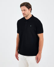 Men's Silver Embroidered Standard Fit Organic Cotton Polo Neck T-Shirt -1020803