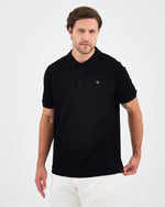 Men's Silver Embroidered Standard Fit Organic Cotton Polo Neck T-Shirt -1020803