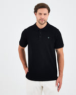 Men's Silver Embroidered Standard Fit Organic Cotton Polo Neck T-Shirt -1020803