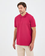 Erkek Bordo Nakışlı Standart Kalıp Organik Pamuklu Polo Yaka T-Shirt