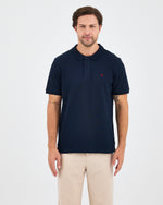 Men's Red Embroidered Standard Fit Organic Cotton Polo Neck T-Shirt-1020804
