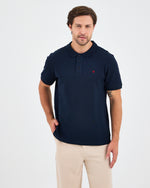 Men's Red Embroidered Standard Fit Organic Cotton Polo Neck T-Shirt-1020804