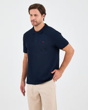 Men's Red Embroidered Standard Fit Organic Cotton Polo Neck T-Shirt-1020804
