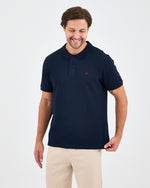 Men's Red Embroidered Standard Fit Organic Cotton Polo Neck T-Shirt-1020804