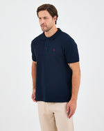 Men's Red Embroidered Standard Fit Organic Cotton Polo Neck T-Shirt-1020804