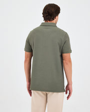 Erkek Haki Nakış Standart Kalıp Polo Yaka T-Shirt – BCI Sertifikalı Pamuk
