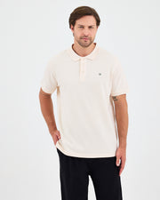 Men's Green Embroidered Standard Fit Organic Cotton Polo Neck T-Shirt-1020802
