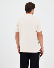 Men's Green Embroidered Standard Fit Organic Cotton Polo Neck T-Shirt-1020802