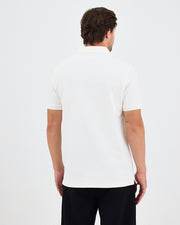 Erkek Ekru Nakışlı Standart Kalıp Polo Yaka T-Shirt – BCI Sertifikalı Pamuk