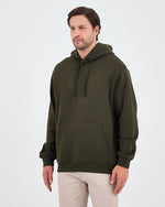 Unisex Haki Nakışlı Organik Pamuklu Kapüşonlu Standart Kalıp Sweatshirt