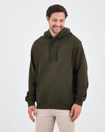 Unisex Haki Nakışlı Organik Pamuklu Kapüşonlu Standart Kalıp Sweatshirt