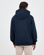 Unisex Navy Embroidered Hooded Organic Cotton Standard Fit Sweatshirt -1011204