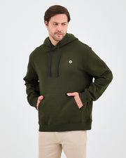 Unisex White Logo Organic Cotton Standard Fit Hoodie -1031225