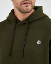 Unisex White Logo Organic Cotton Standard Fit Hoodie -1031225