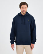 Unisex Yellow Embroidered Organic Cotton Hooded Standard Fit Sweatshirt-1021204